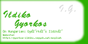 ildiko gyorkos business card